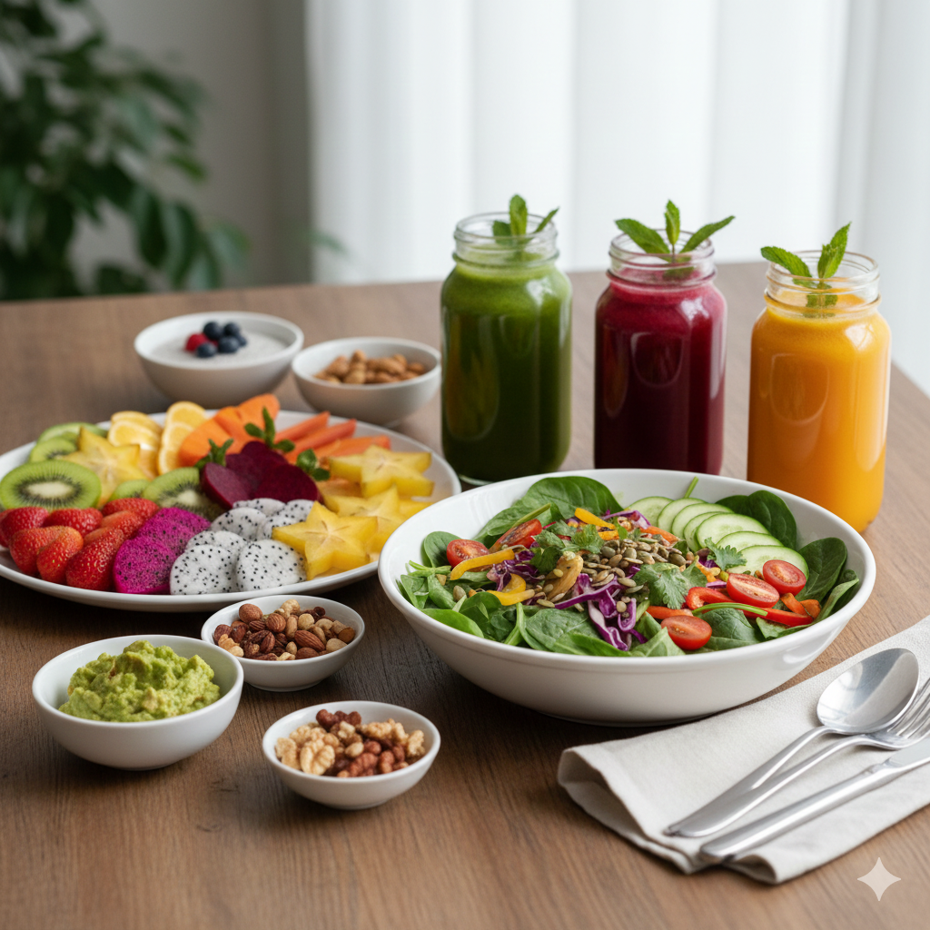 Planejamento de Refeições Saudáveis e Detox para uma Semana