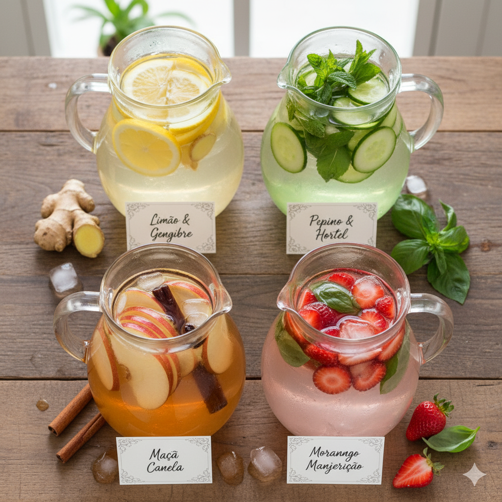 4 Opções de Águas Detox Poderosas para Revitalizar Seu Corpo e Mente