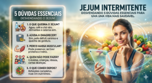 Desmistifique o Jejum Intermitente! Descubra as respostas para as 5 dúvidas essenciais e prepare-se para uma vida mais saudável e equilibrada.