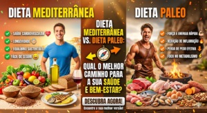 Aprenda a distinguir os pilares da Dieta Mediterrânea e da Dieta Paleo para descobrir qual caminho alimentar se alinha melhor com seus objetivos de saúde e bem-estar.