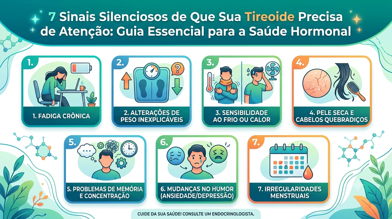 Image for 7 Sinais Silenciosos de Que Sua Tireoide Precisa de Atenção: Guia Essencial para a Saúde Hormonal