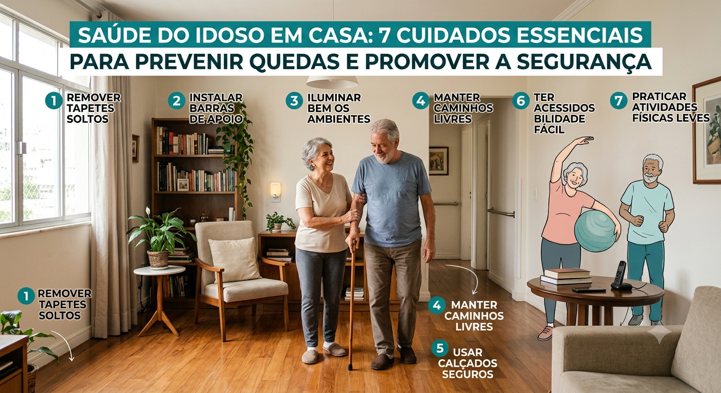 Image for Saúde do Idoso em Casa: 7 Cuidados Essenciais para Prevenir Quedas e Promover a Segurança